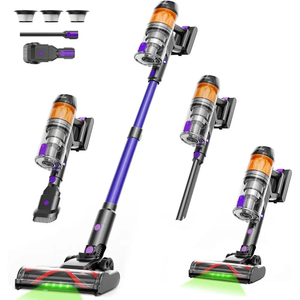 

Cordless Vacuum Cleaner, 500W Vacuum Cleaners for Home Pet Hair, 60Mins Cordless Stick Vacuums with LED Display, Anti-Tangle, Li