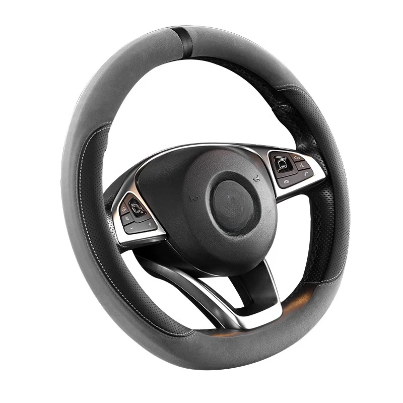 Suitable for Geely Emgrand CooIrayMonjaroL Prefacevelvet Anti Slip D-type Car Steering Wheel Cover