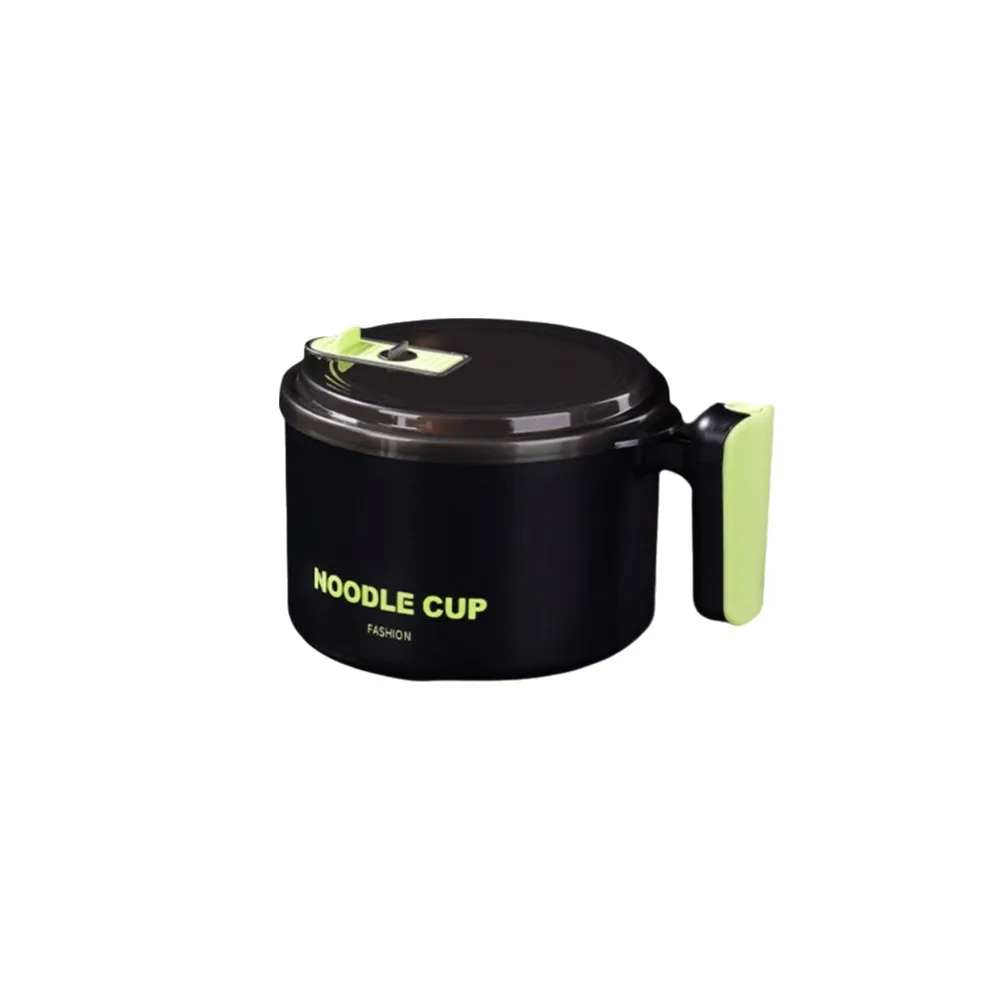 

Stainless Steel Noodles Ramen Bowl Anti-scald Large Capacity Fruit Salad Bowl with Handle Heat Resistant Rice Soup Bowl