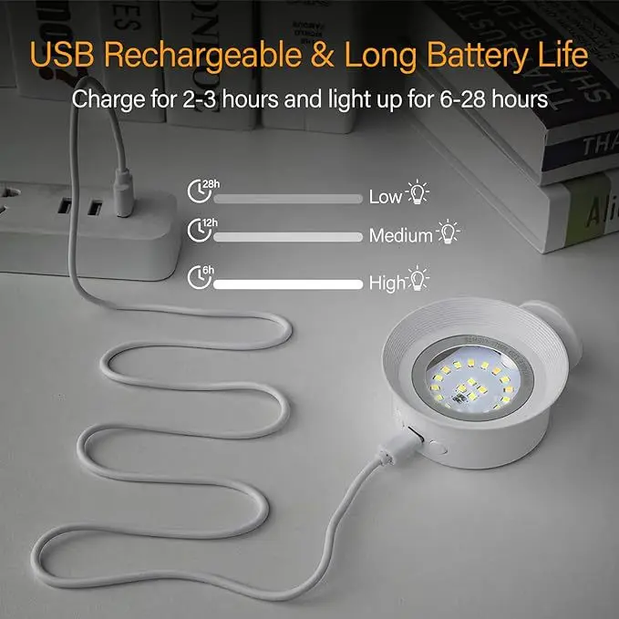 Xiaomi LED Night Lamp Usb Rechargeable Wall Light Magnetic 360 Rotatable Touch Switch For Bedroom Bedside Table Decoration