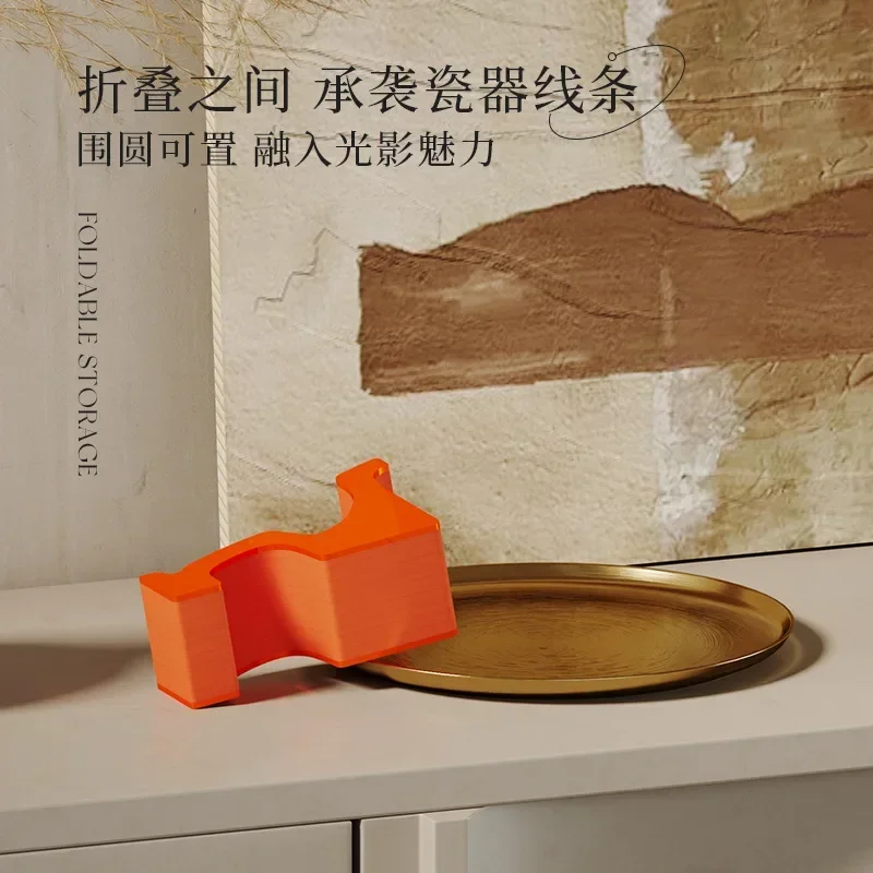 Palace round Ti high foot light plate display tray display stand