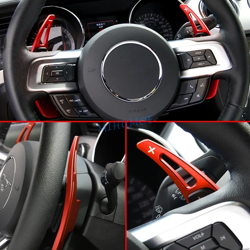 For Ford Mustang 2015-2023 Aluminum / ABS Plastic Steering Wheel Paddle Shifter Extension Shift Stylish Accessories