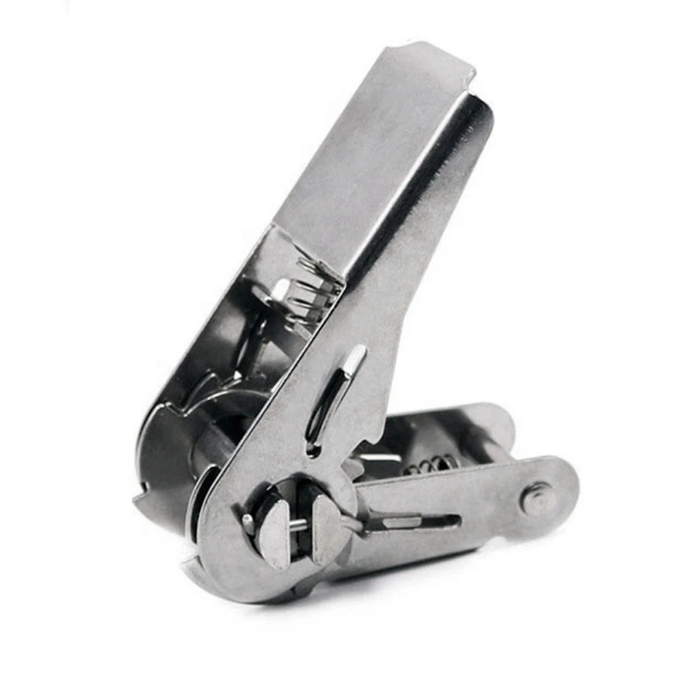 

38 x 25mm Stainless Steel Cargo Rope Ratchet Buckle Tool Parts Tight Rope Tool Auto Accessories for Car Truck Boat Supplies