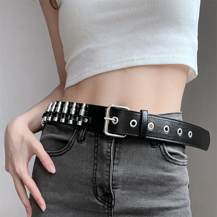 

Men Women Unisex Y2K Girl Rhinestone Belts Gothic Lolita Punk Harajuku skull belt waistband Steampunk cosplay party belt gifts