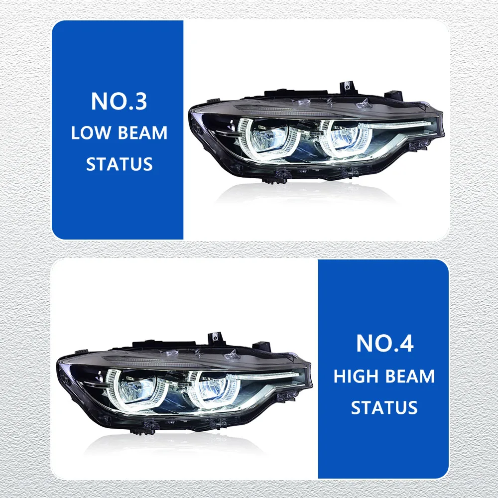 LED المصابيح الأمامية لسيارات BMW 3 سلسلة F30 F35 13-18 كامل led DRL سيارة رئيس مجموعة مصابيح إشارة اكسسوارات السيارات تعديل مصباح