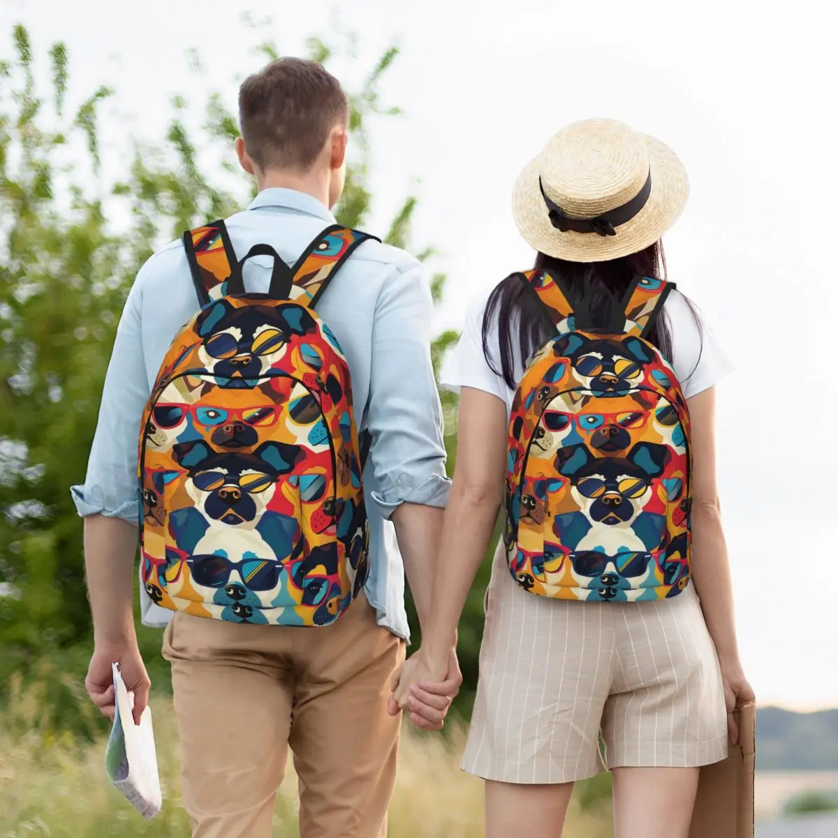 

Quirky Dogs Backpack Student Boys Girls BookBag Kids School Bag Computer Shoulder Bags for Men Women