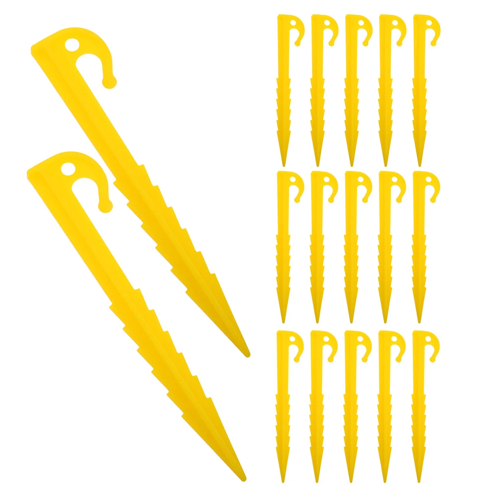

20pcs Tent Pegs 14 6cm Plastic Stakes Durable Wind Resistant Camping Hiking Canopy Ground Nails Garden Landscape RV Accessories