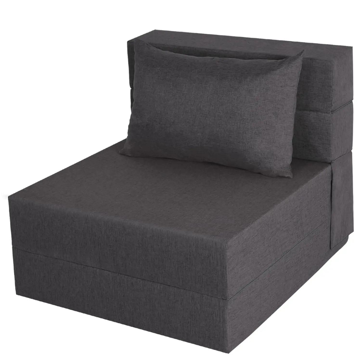 Folding Sofa Bed, Foldable Sleeper Chair with Washable Cover, Convertible Futon Sofa Bed with Pillow, Fold Out Couch for Living