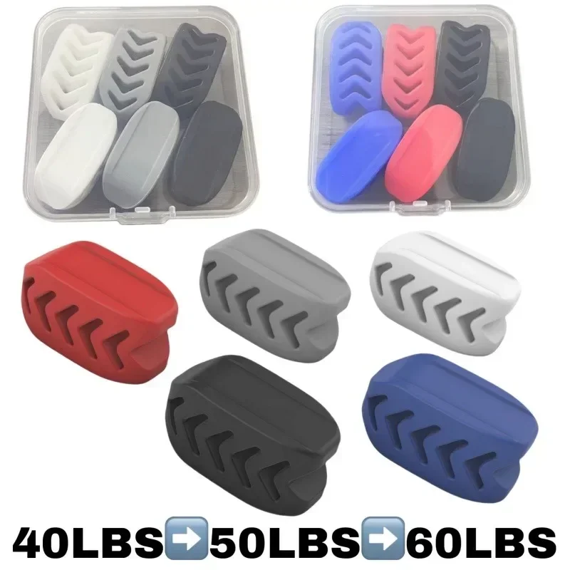 6 stücke 40/50/60Lbs Kiefer Exerciser Erlöschen Kiefer Linie Trainer Doppel Kinn Gesichts Kauen Biss Muskel Anti-stress Gesicht Fitness