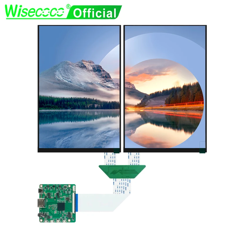 Wisecoco 10.1 Inch 1280x800 IPS Dual LCD Display Tablet Screen TFT For Raspberry Pi 4/3B+ Computer Monitor 16:10