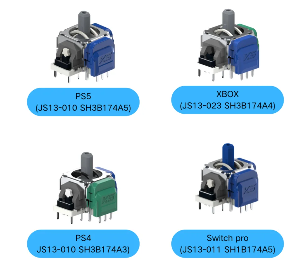 ل PS5 PS4 XBOX سلسلة تحكم ثلاثية الأبعاد التناظرية Thumbstick K-Silver JS13 PRO + TMR عصا التحكم لا الانجراف غمبد استبدال الملحقات #6