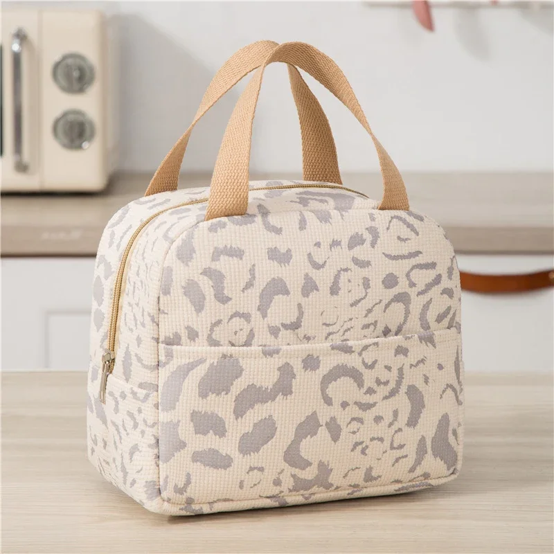 Patterned Bento Bag Dacron Thickened Insulation Waterproof Durable Lightweight Lunch Box