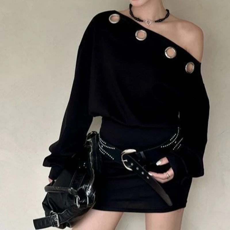 

Pure Desire Dress 2026 Design Sense Niche One-word Collar Waist Short Skirt Belt Off The Shoulder