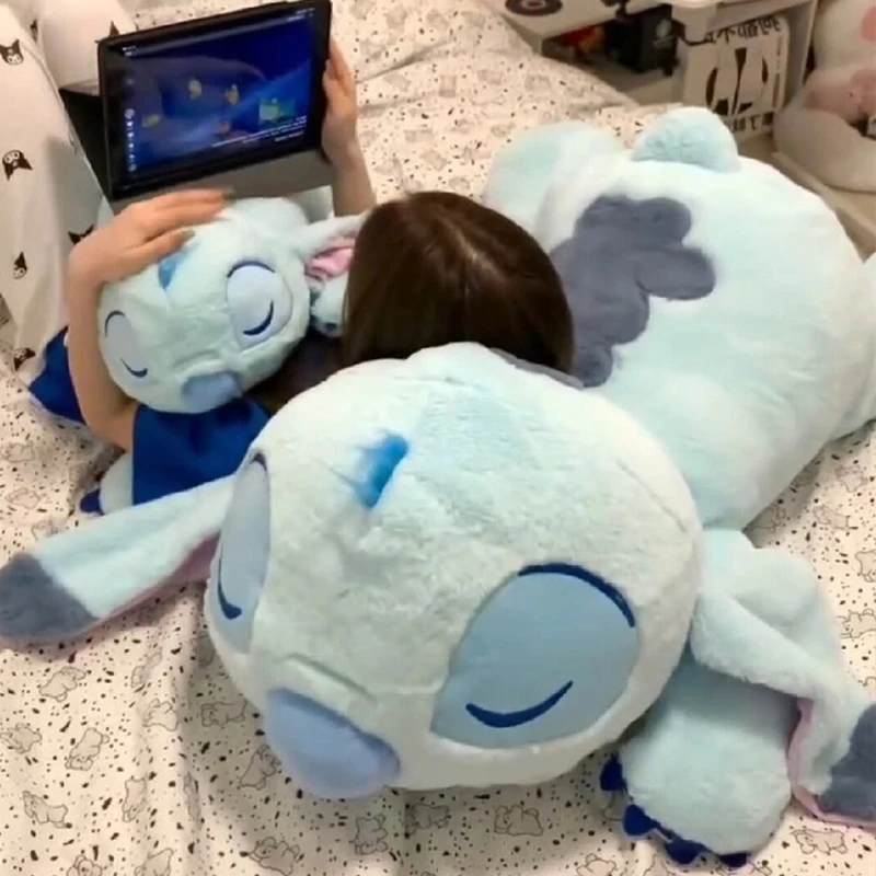 Disney Lilo Stitch Stuffed Plush Toys Doll Sofa Cushion Pillow Kawaii Cartoon Anime Figure Peluches Children Girl Birthday Gift