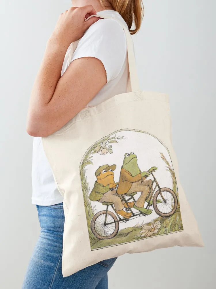 Frog and Toad on a bike (Frog and Toad Book) Tote Bag Women's bag Big bag cute tote