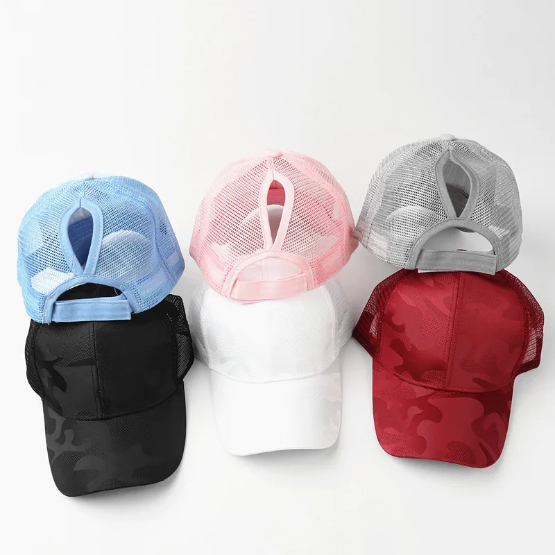 Berretti da baseball per cappelli da sole mimetici in rete traspirante estiva con logo stampato personalizzato per uomo donna berretto sportivo con cappello snapback regolabile