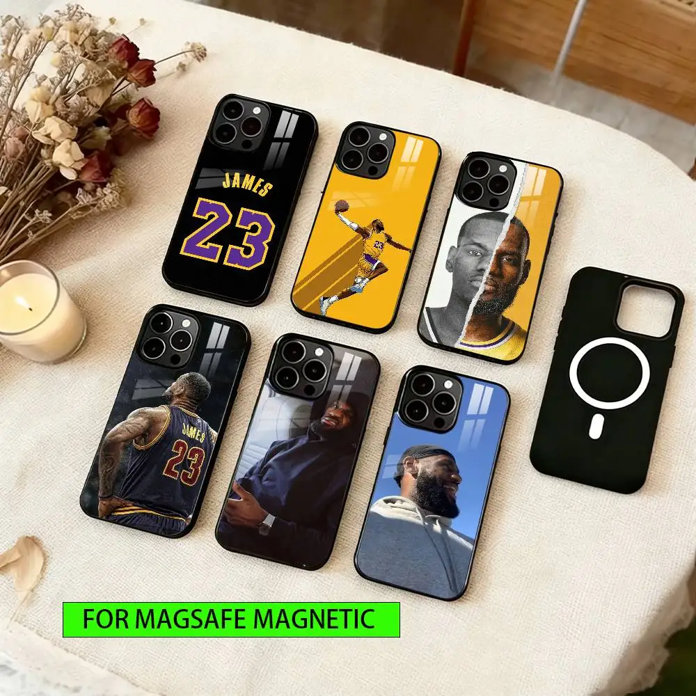 

King James Phone Case For iPhone17,16,15,14,13,12,11 Plus,Pro Magnetic For Magsafe Wireless Charging