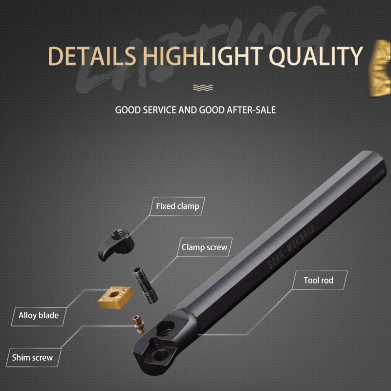 KaKarot Internal Turning Tool Holder S20R-MSKNR12 S25S-MSKNR12 S25T-MSKNR12 S25S-MSKNL12 S32T-MSKNR12 MSKNL12 Carbide Inserts