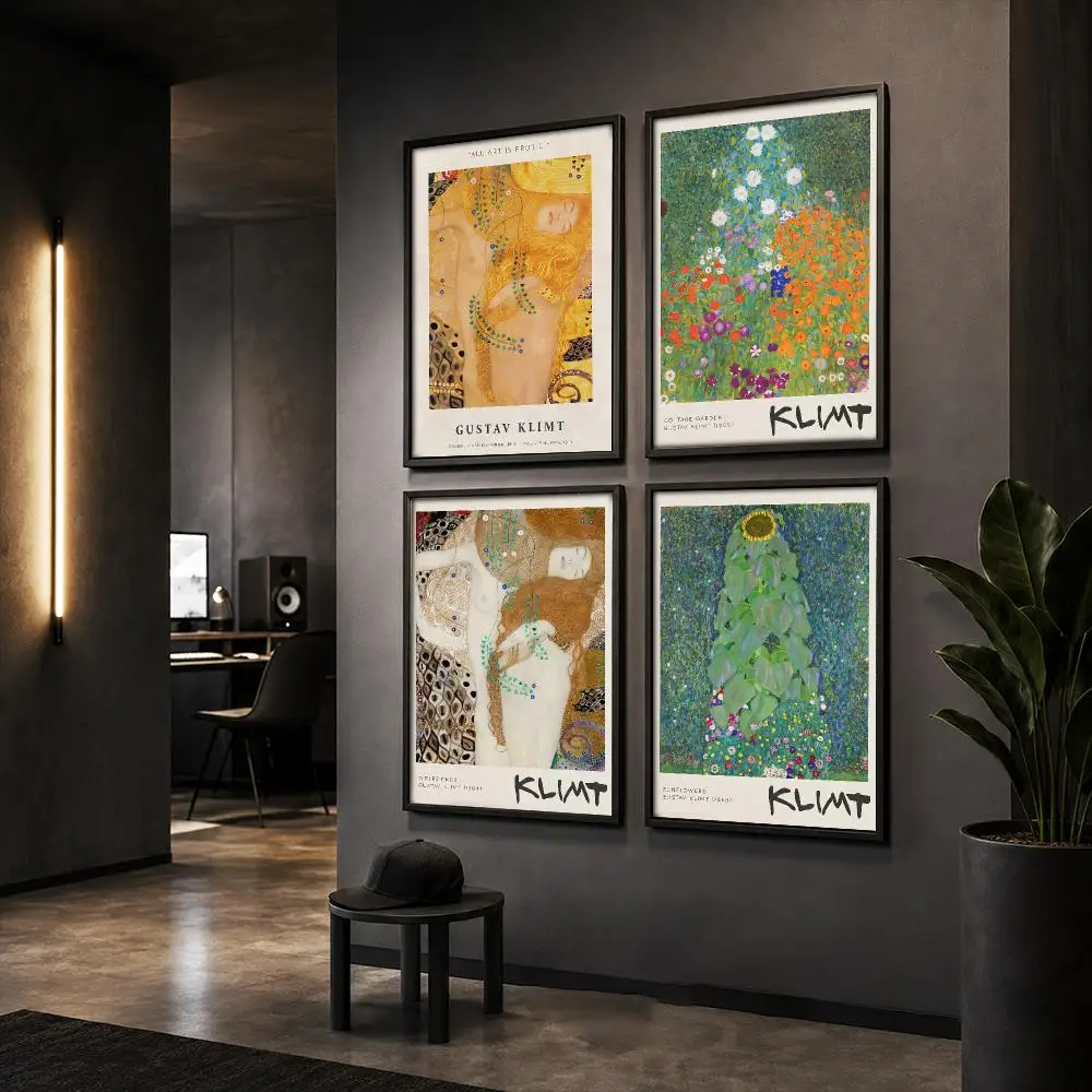 Austrian Symbolist Painter G-Gustav Klimt Poster Wall Art Print Sticker for Bedroom Living Room Dorm Office Modern Home Decor