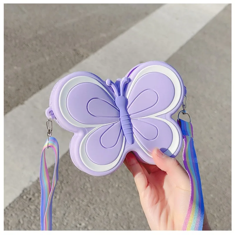 Cartoon Cute Butterfly Crossbody Bags for Kids Girls Bowknot Coin Wallet Bag Kawaii Baby Accessories Bag