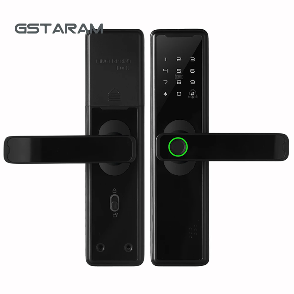 Smart Locks For Offices Hotels and Apartments Swipe Card Electronic Lock Fingerprint lock Of TheWooden Door Of The Bedroom