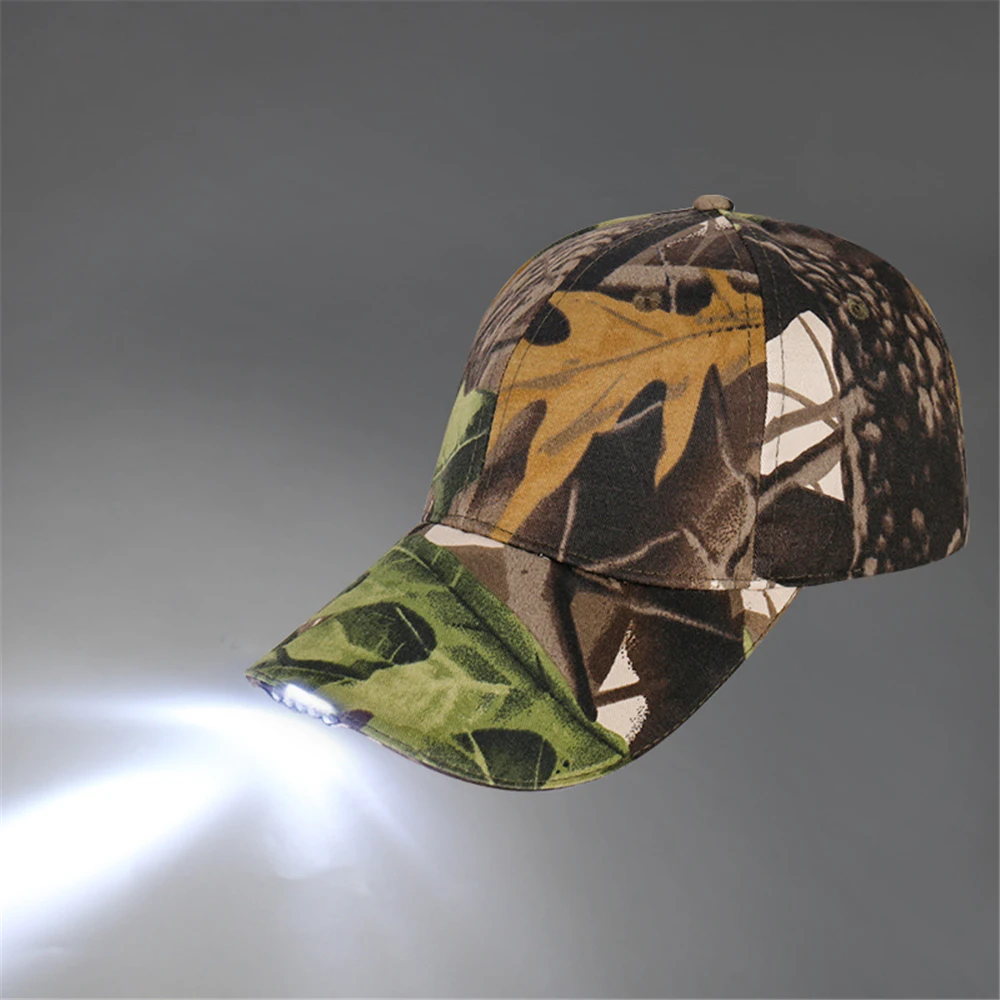 LED Lamp Cap Battery Powered Hat com LED Light Lanterna Farol para Pesca ao ar livre Jogging Baseball Cap Caminhadas Caps