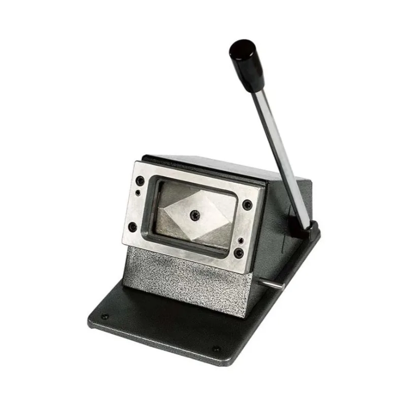 Jinlan metal PVC punching machine cuts ID cards, passports, photos, business cards, corner cutters, paper scissors (gray)