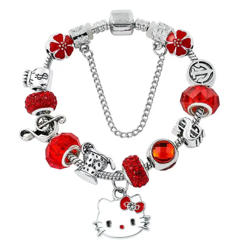 Pulsera Y2K de Hello Kittys, pulsera desmontable de Anime Sanrios para chica, accesorio de joyería para mujer, accesorios de Cosplay para estudiantes, regalo de Festival