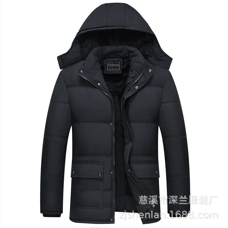 معاطف قطنية في منتصف العمر وكبار السن، معاطف قطنية على شكل سترة للرجال، معاطف سميكة، ملابس خارجية، بدلات قطنية شتوية