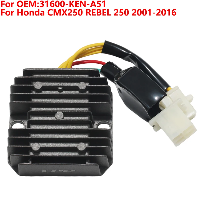 

Motorcycle Voltage Regulator Rectifier For Honda CMX250 REBEL 250 2001 2002 2003 2004 2005 2006 2007 2008-2016 31600-KEN-A51