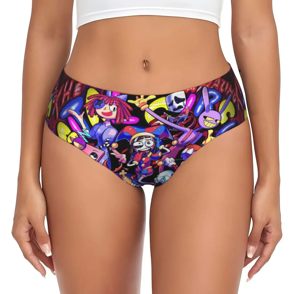 Custom Women's The Amazing Digital Circus Cartoon Anime Panties Underwear Female Soft Briefs Underpants