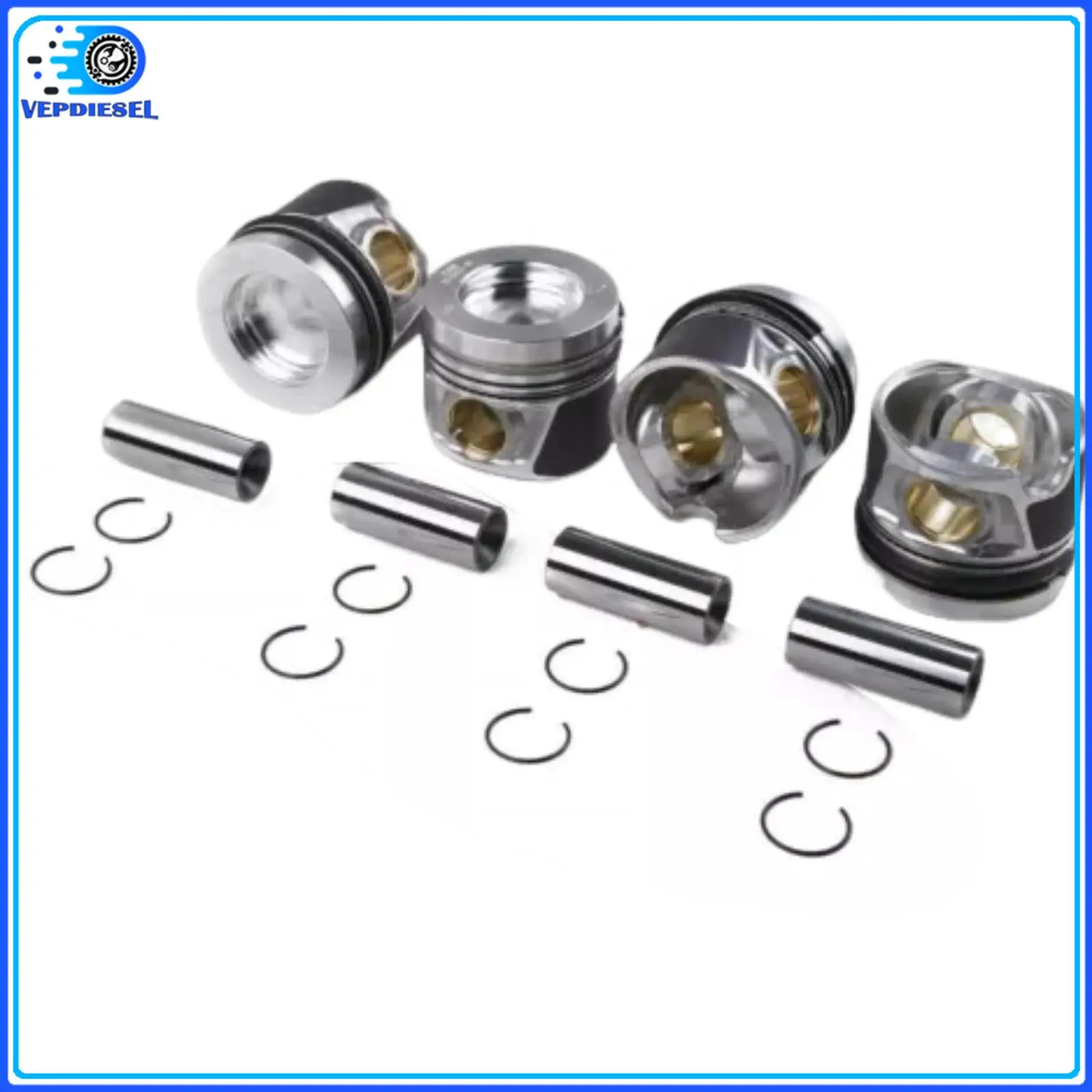 03L107065M 1set Pistons + Rings Set For VW Jetta Golf Passat Audi 2005-2016 2.0T TDI CJAA 80.95 mm New Car Accessories