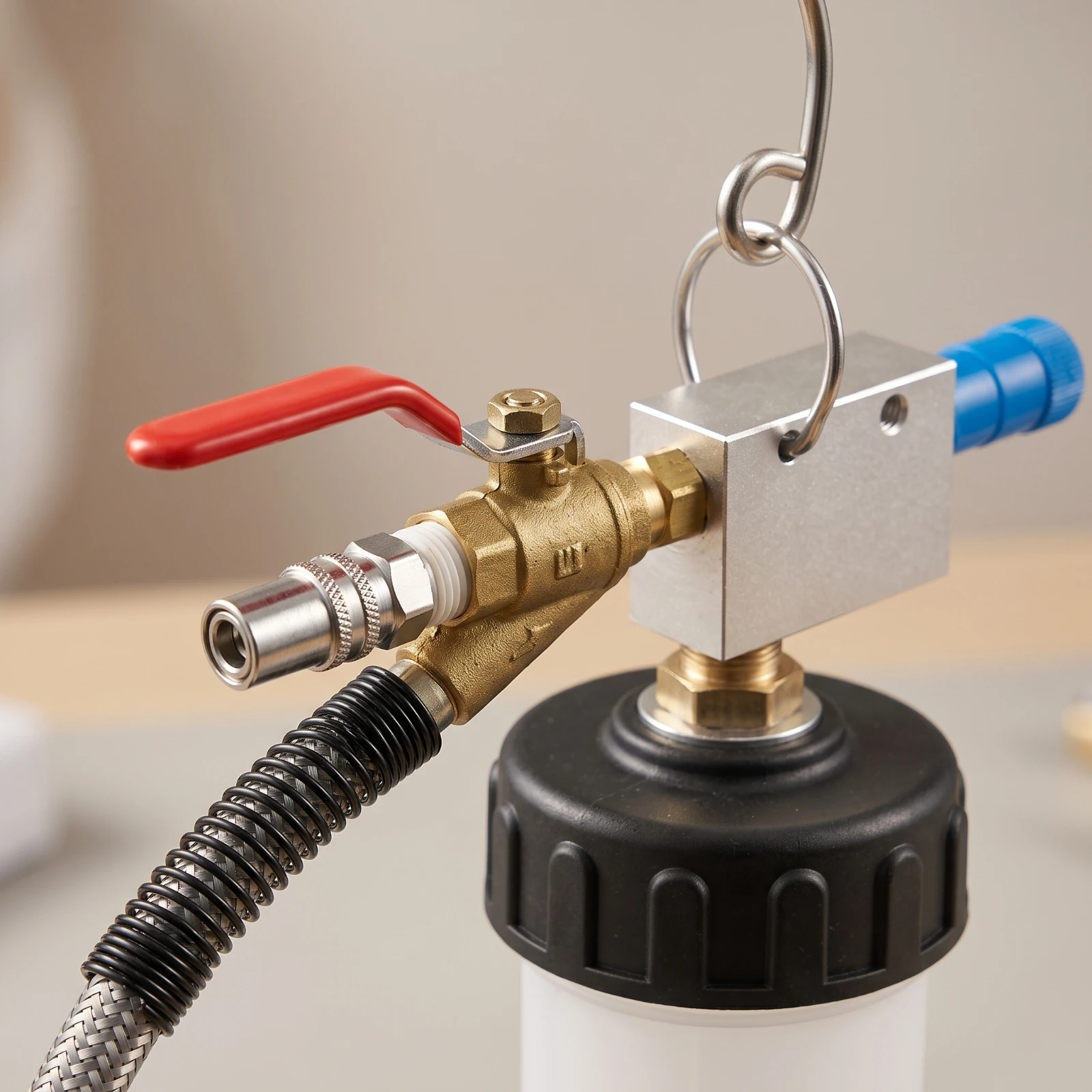 Brake Fluid Extractor Wide Compatibility Pneumatic Fluid Extractor Oil Extraction Tool Reliable Oil Change Machine Safe