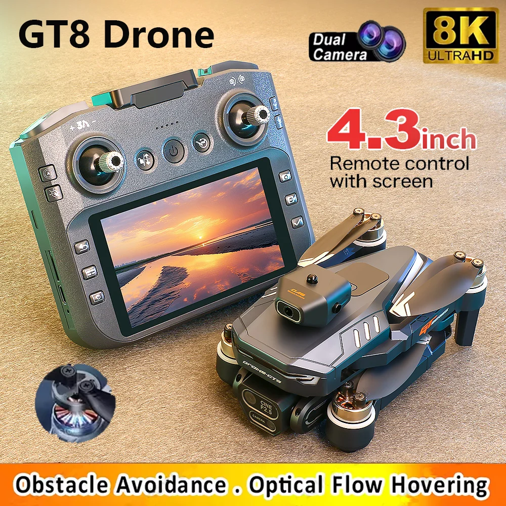 GT8 Drone 2.4G 5G GPS Professional 8K HD Aerial Photography Remote Control Aircraft Dual Camera Brushless motor Quadcopters Toys