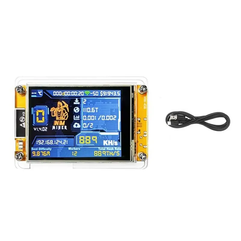 

A08E-обновленный соло-майнер для Bitcoin Nmminer со скоростью 889KH/S, с 2,8-дюймовым смарт-дисплеем, для крипто-лотереи Bitcoin, Nerdminer
