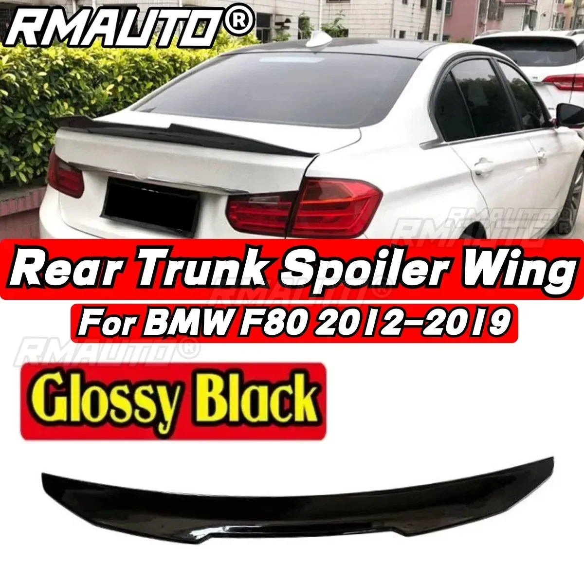 For BMW 3 Series F80 M3 2012 - 2019 Rear Spoiler Wing Exterior Part PSM Style BMW F80 Car Rear Trunk Spoiler Car Accessories