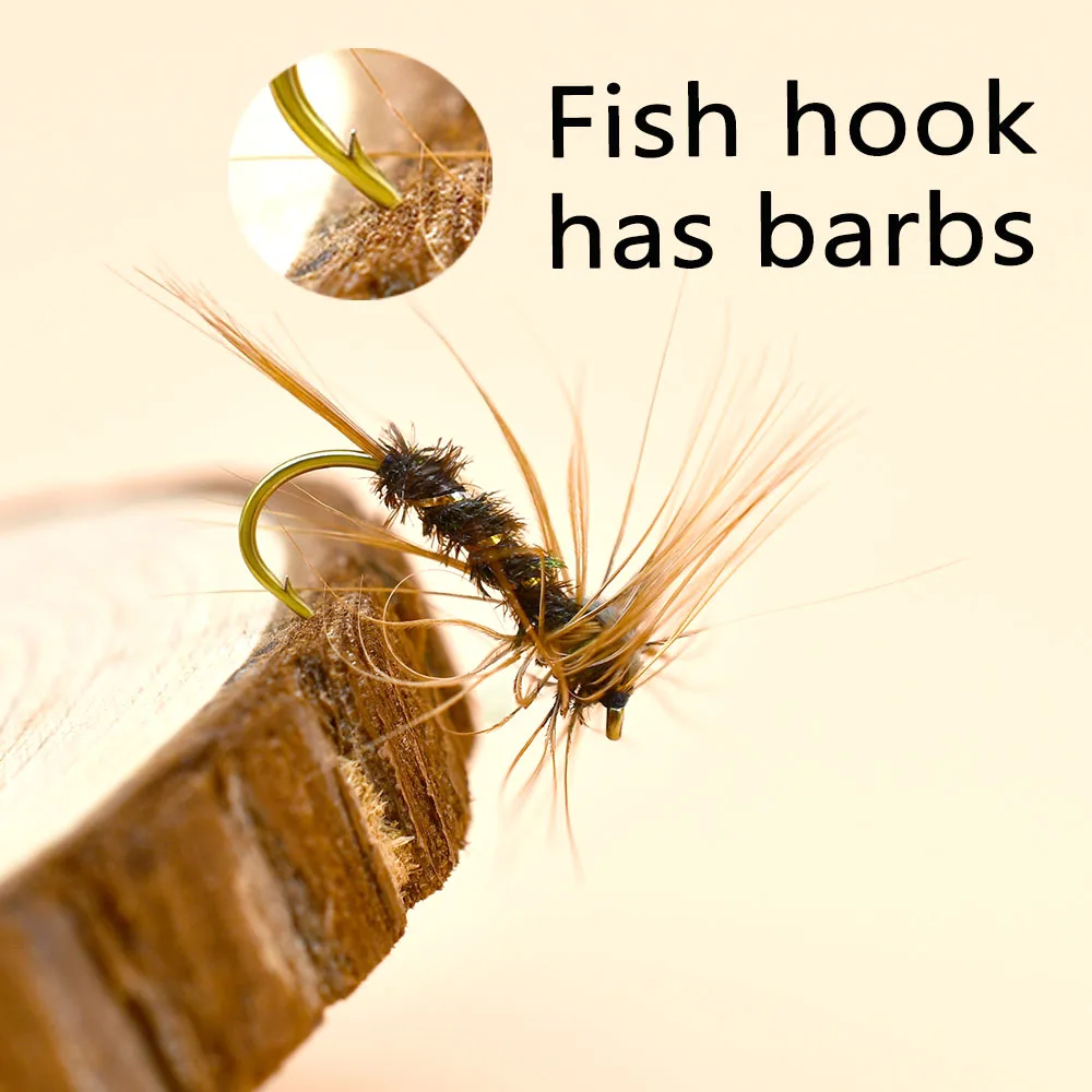 MNFT 10 قطعة/الحزمة 8 # سمك السلمون المرقط الذباب المظلة آدامز غير قابلة للصدأ الجاف يطير تعادل مع اللون البرونزي الشائكة هوك Steelhead الصيد إغراء الطعم