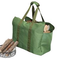 Canvas Firewood Tote Bag Waterproof Fireplace Wood Storage Bag Firewood Carrier Indoor Log Carrying Bag for Outdoor Camping