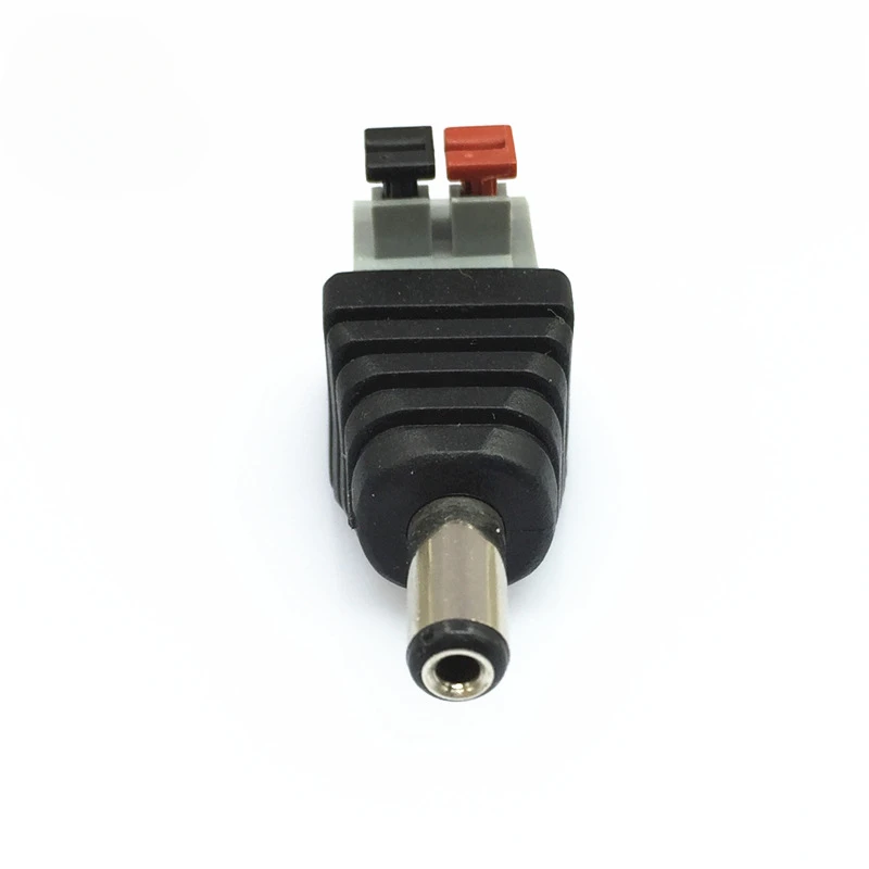 5 Stück DC-Stecker + 5 Stück DC-Buchse 2,1 x 5,5 mm DC-Stromanschluss-Adapter-Stecker für 3528/5050/5730 einfarbige LED-Streifen