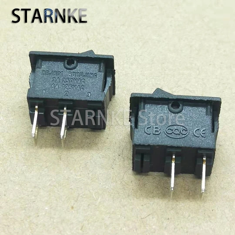 20PCS 10.5*15MM Mini Rocker Switch BBJ603 Rocker Power Switch 2Pins 2 Position 250VAC 3A