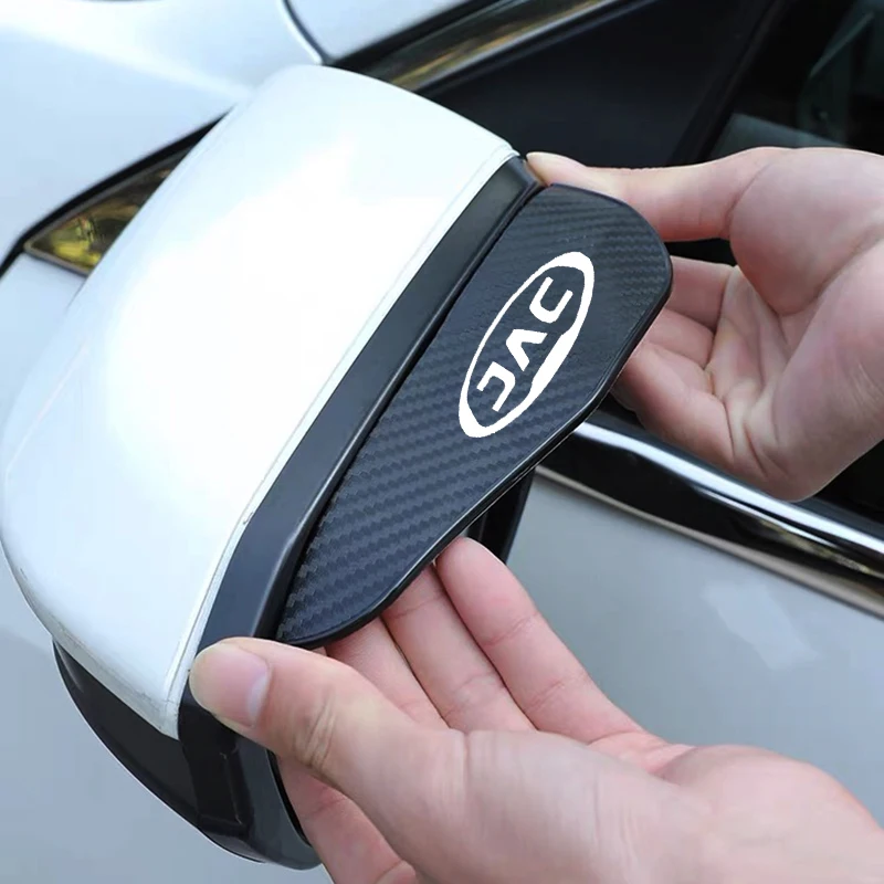 For JAC Refine J3 J2 S5 A5 J5 J6 J4 Vapour S2 T8 2Pcs Carbon Fiber Car Rearview Mirror Eyebrow Rain Cover Car Accessories