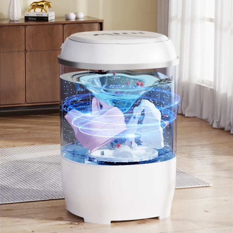 

Mini washing machine small household semi automatic wave wheel for underwear socks maternal baby dormitory rental room