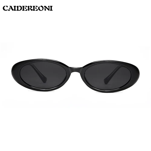 Imagen 2 del producto CAIDERONI, gafas de sol clásicas simples polarizadas ovaladas con forma de ojo de gato, gafas de sol con montura pequeña para mujer, Unisex TR90, prescripciones personalizables GF1021
