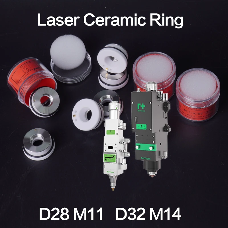 حلقة حامل سيراميك ليزر D28/M11 D32/M14 D19.5 Raytools WSX رأس ألياف متوافق مع KT CON Procutter Lightcutter BT230 240 #1