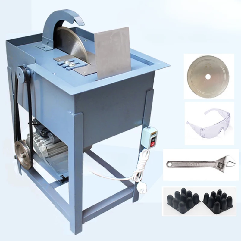 For Jadestone Cutting Machine 2200w Bench Type Water Cutting Machine For Jade Agate Stone Table Saw Handmade Stone Bench Saw