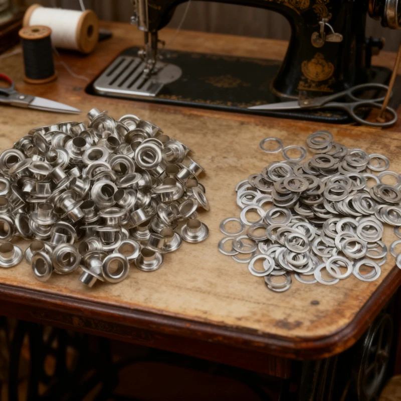 270 unidades de ojales de acero inoxidable plateados de 6 mm, de instalación rápida, para agujeros de pósteres y telas, bricolaje de ropa y bolsos, resistentes al óxido