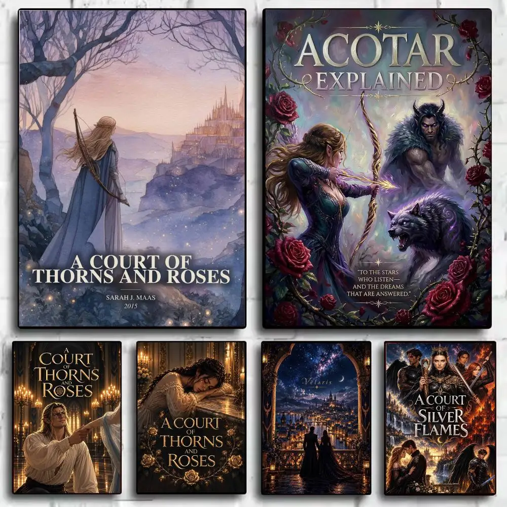 A-ACOTAR A Court of T-Thorns and Roses Poster Wall Art Print Poster for Bedroom Living Room Home Decor Gift Artwork