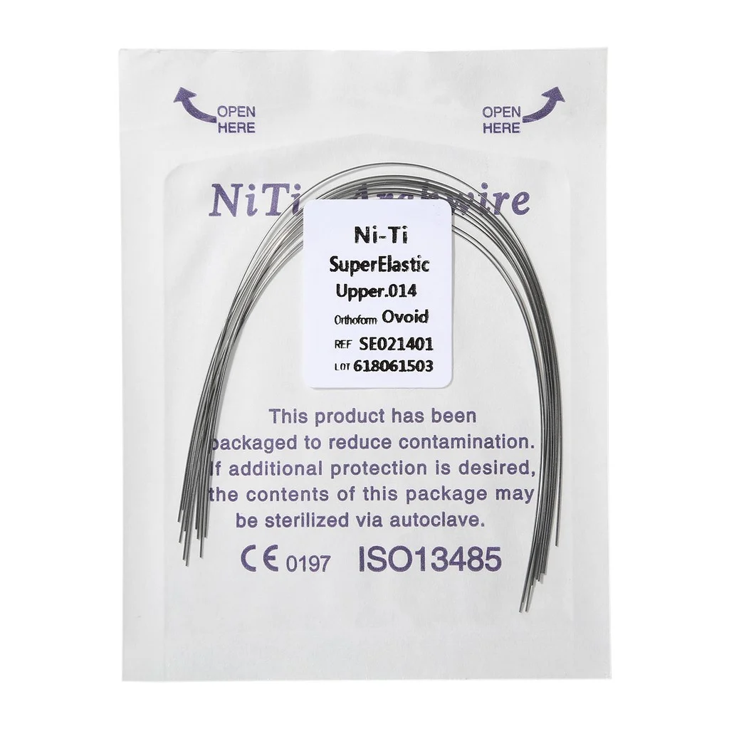 10 Pacotes/100pcs Ou 1 10pcs  Alambres de arco Dental para ortodoncia, súper elásticos, NITI, redondos, rectangulares, arco infe