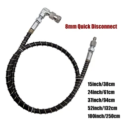 Nuovo tubo flessibile a Microline lungo a frusta di riempimento remoto HPA tubo di copertura a molla di ricarica femmina e maschio con estremità a 90 gradi sezionatore rapido da 8mm