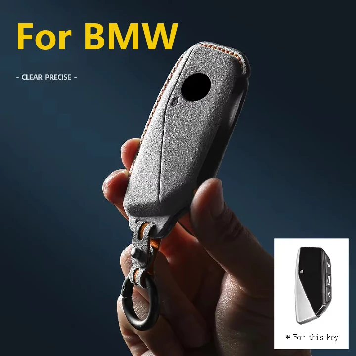 Car Key Case Cover for BMW Series 7 735 i 740 Li X7 X1 U11 2023 I7 G07 LCI XM Fashion Keychain Accessories Protector Shell